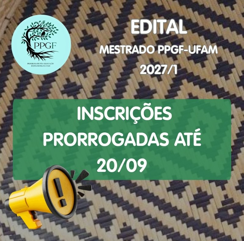 Processo seletivo para o Mestrado do PPGF 2027/1